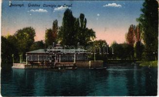 Bucharest, Bukarest, Bucuresti, Bucuresci; Gradina Cismigiu cu Lacul / park, lake, rowing boats (Rb)