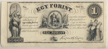 Emigrációs "Kossuth-bankó" 18.. 1Ft "Sor H." T:I