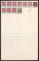 Zágráb 1916 Katonai vonatkozású nyugta 124.705K összegről 1.872K értékű 39 db okmánybélyeggel. Látvá...