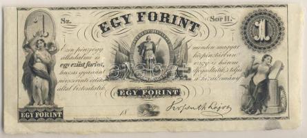 Emigrációs "Kossuth-bankó" 18.. 1Ft "Sor H." T:I