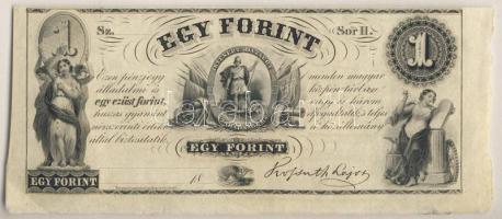 Emigrációs "Kossuth-bankó" 18.. 1Ft "Sor H." T:I