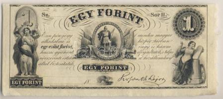 Emigrációs "Kossuth-bankó" 18.. 1Ft "Sor H." T:I