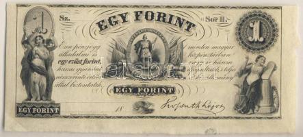 Emigrációs "Kossuth-bankó" 18.. 1Ft "Sor H." T:I