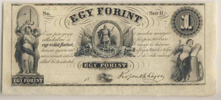 Emigrációs "Kossuth-bankó" 18.. 1Ft "Sor H." T:I