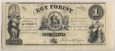 Emigrációs "Kossuth-bankó" 18.. 1Ft "Sor H." T:I