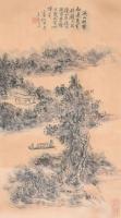 Kínai papírkép hengerben. h: 36 cm
