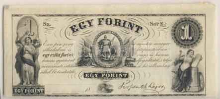 Emigrációs "Kossuth-bankó" 18.. 1Ft "Sor E." T:I