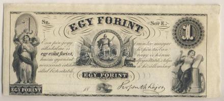 Emigrációs "Kossuth-bankó" 18.. 1Ft "Sor E." T:I