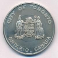 Kanada DN Toronto Város - Kanada, Ontario / A Városházában tett látogatás emlékére fém emlékérem (40mm) T:PP fo. Canada ND City of Toronto - Ontario, Canada / Presented on occasion of visit to City Hall metal medallion (40mm) C:PP spotted