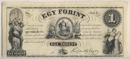 Emigrációs "Kossuth-bankó" 18.. 1Ft "Sor E." T:I