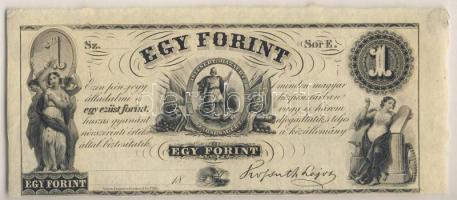 Emigrációs "Kossuth-bankó" 18.. 1Ft "Sor E." T:I