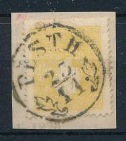 1858 2kr type II., centered "PESTH", 1858 2kr II. tipus centrált bélyeg "PESTH"