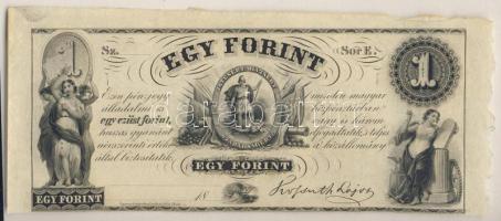 Emigrációs "Kossuth-bankó" 18.. 1Ft "Sor E." T:I