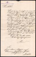 1892 K.u.k. Bezirkshauptmannschaft Teschen - előléptetési levél