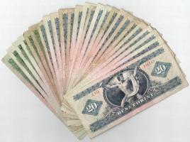 1969. 10Ft (2x) + 1975. 10Ft (4x) sorszámkövető (3x) + egyugrásos sorszámkövető + 1980. 20Ft (19x) T...