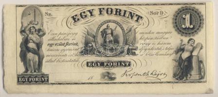 Emigrációs "Kossuth-bankó" 18.. 1Ft "Sor D." T:I