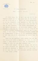 1922 Komlós, San Marco hercegné rendelkezése Kokas József juttatásaival kapcsolatban, saját kezű aláírásával