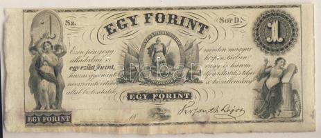 Emigrációs "Kossuth-bankó" 18.. 1Ft "Sor D." T:I