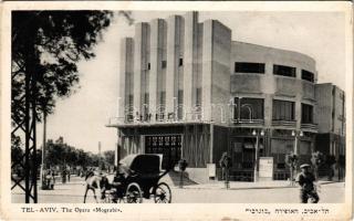 1950 Tel Aviv, The Opera Mograbi, Hebrew text + By Air Mail (EK)