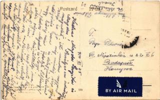 1950 Tel Aviv, The Opera "Mograbi", Hebrew text + "By Air Mail" (EK)