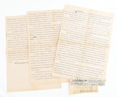1933 3 db levél San Marco hercegné végrendeletével kapcsolatban