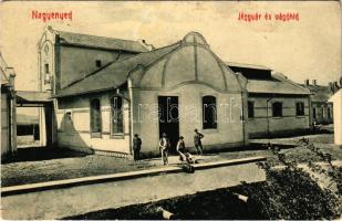 1910 Nagyenyed, Aiud; Jéggyár és vágóhíd. W.L. Bp. 6087. Cirner J. József kiadása / ice factory and slaughterhouse (fa)