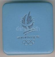 Franciaország 1990. 100Fr Ag "Téli olimpia-gyorskorcsolya" T:PP Eredeti díszdobozban!