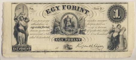 Emigrációs "Kossuth-bankó" 18.. 1Ft "Sor D." T:I