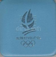 Franciaország 1990. 100Fr Ag "Téli olimpia-bobozás" T:PP Eredeti díszdobozban!