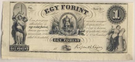 Emigrációs "Kossuth-bankó" 18.. 1Ft "Sor D." T:I