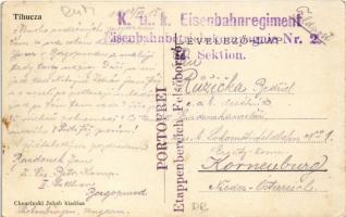 1915 Tihuca, Tihuta (Báránykő, Piatra Fantanel); út Borgóprund felé, erdőőr, erdészet, fatelep, csen...