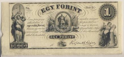 Emigrációs "Kossuth-bankó" 18.. 1Ft "Sor D." T:I