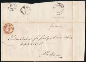 ca 1870 5kr on cover front 