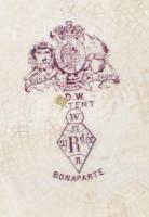 DW fajansz dísztányér, Napóleon arcképével. Máz alatti festés, jelzett, hátul kis lepattanással d: 2...