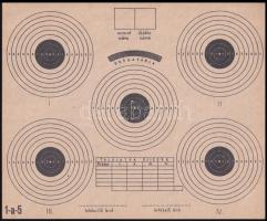 5 db használatlan régi lőlap tábla 26x21 cm