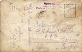 1916 Eine Osternerinnerung. Hptm. Kytnar K.k. L.-I.R. Nr. 14. Feldpost Nr. 100. / Első világháborús ...