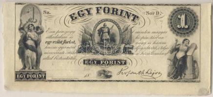 Emigrációs "Kossuth-bankó" 18.. 1Ft "Sor D." T:I