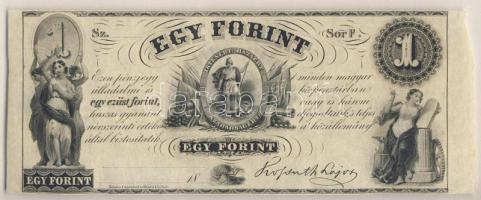 Emigrációs "Kossuth-bankó" 18.. 1Ft "Sor F." T:I