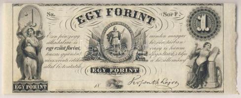 Emigrációs "Kossuth-bankó" 18.. 1Ft "Sor F." T:I