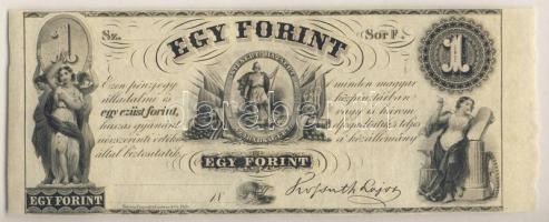 Emigrációs "Kossuth-bankó" 18.. 1Ft "Sor F." T:I