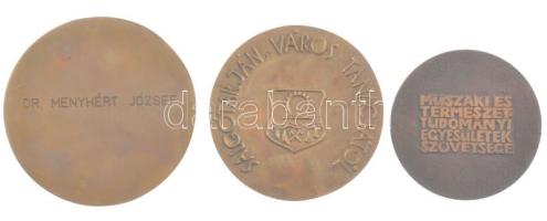 Vegyes 3db-os szocialista plakett tétel, benne: Asszonyi Tamás (1942- ) 1987. "MTESZ / Műszaki ...