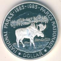 Kanada 1985. 1$ Ag "Nemzeti park" T:PP Eredeti díszdobozban, tanúsítvánnyal!