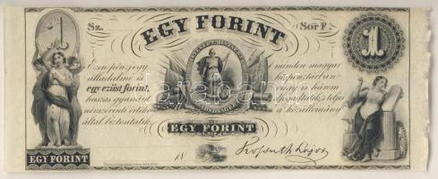 Emigrációs "Kossuth-bankó" 18.. 1Ft "Sor F." T:I