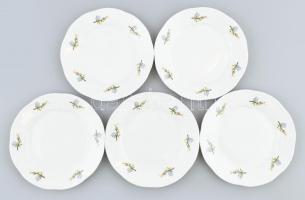 6 személyes Zsolnay szendvicses készlet, matricás porcelán, jelzett, hibátlan
