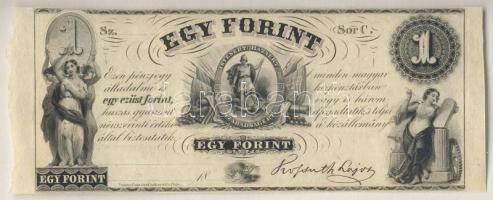 Emigrációs "Kossuth-bankó" 18.. 1Ft "Sor C." T:I