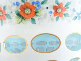 6 darabos Biedermeier üveg gyűjtemény, korának megfelelő állapotban, korának megfelelő kopásokkal, z...