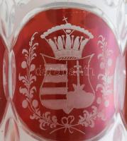 6 darabos Biedermeier üveg gyűjtemény, korának megfelelő állapotban, korának megfelelő kopásokkal, z...