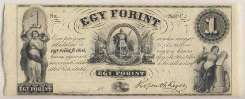 Emigrációs "Kossuth-bankó" 18.. 1Ft "Sor C." T:I