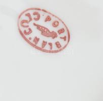 11 darabos román fűszertartó készelt, porcelán, kopott, jelzett: Cluj. Vegyes méretben