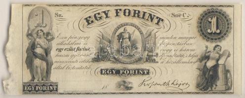 Emigrációs "Kossuth-bankó" 18.. 1Ft "Sor C." T:I